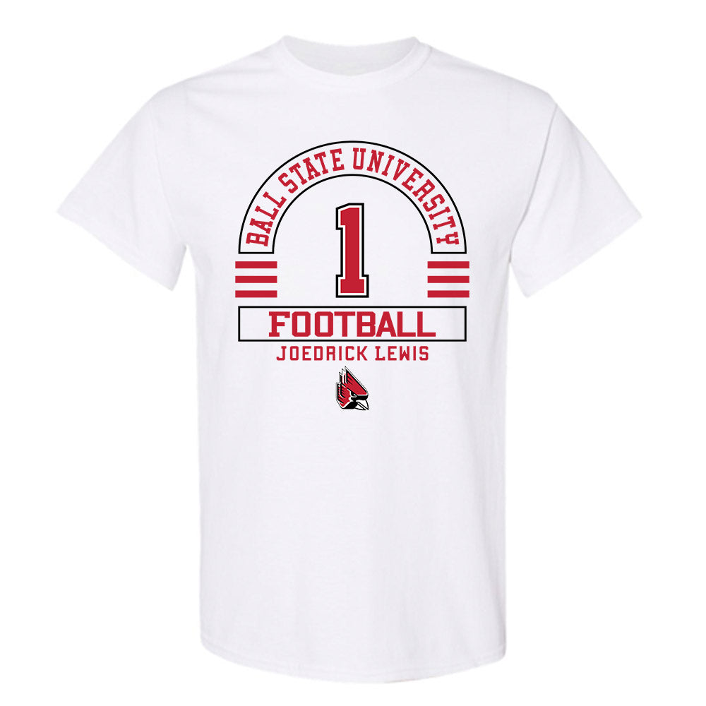 Ball State - NCAA Football : Joedrick Lewis - Classic Fashion Shersey T-Shirt-0