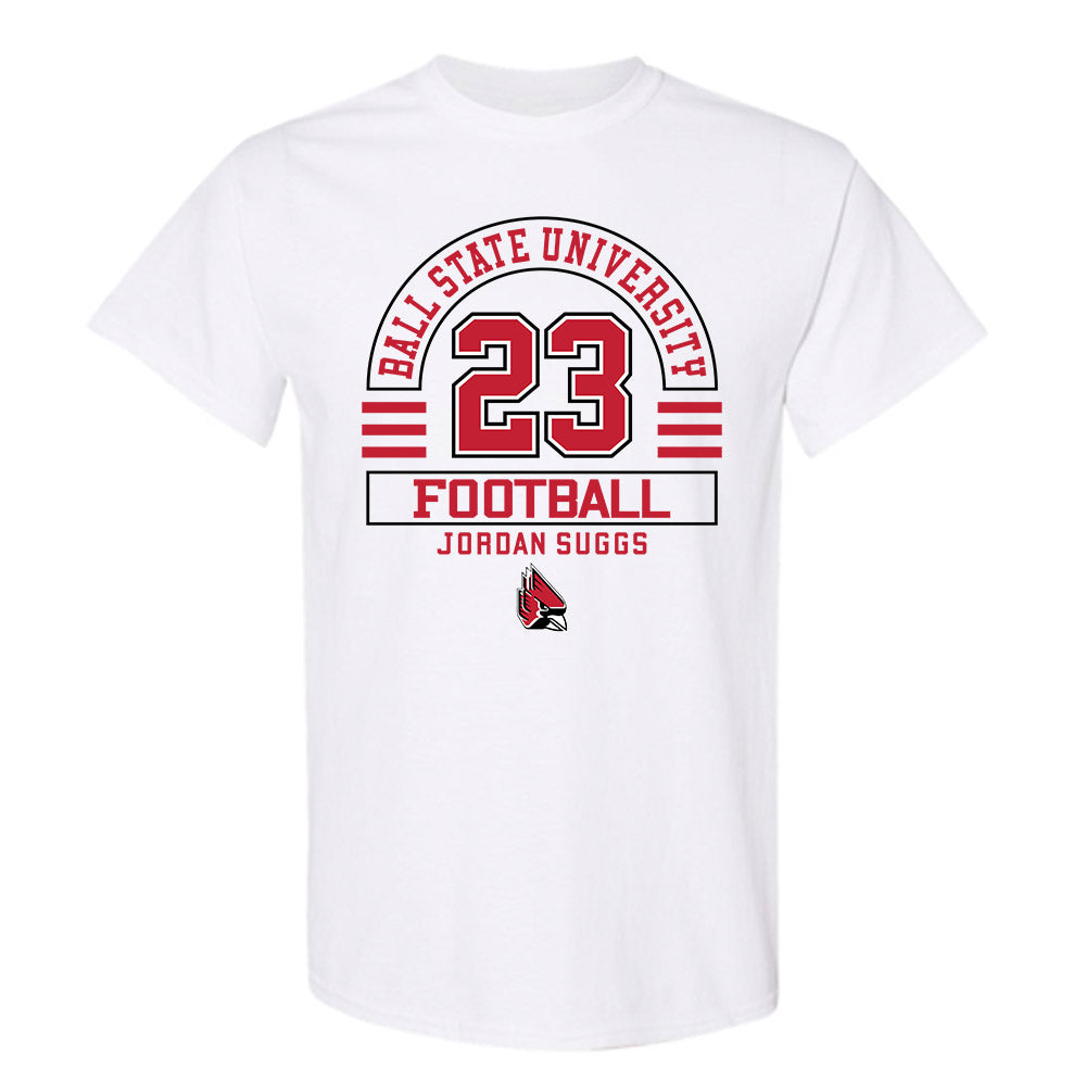Ball State - NCAA Football : Jordan Suggs - Classic Fashion Shersey T-Shirt-0