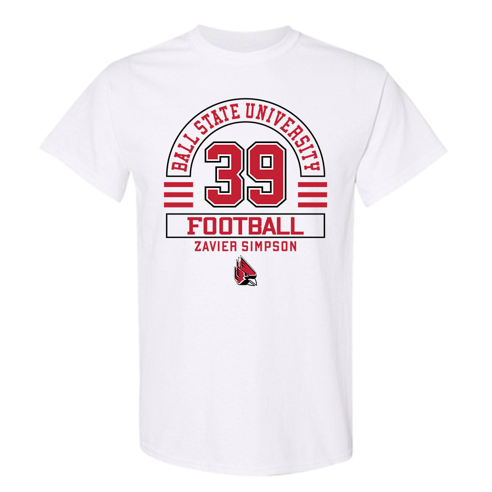 Ball State - NCAA Football : Zavier Simpson - Classic Fashion Shersey T-Shirt-0