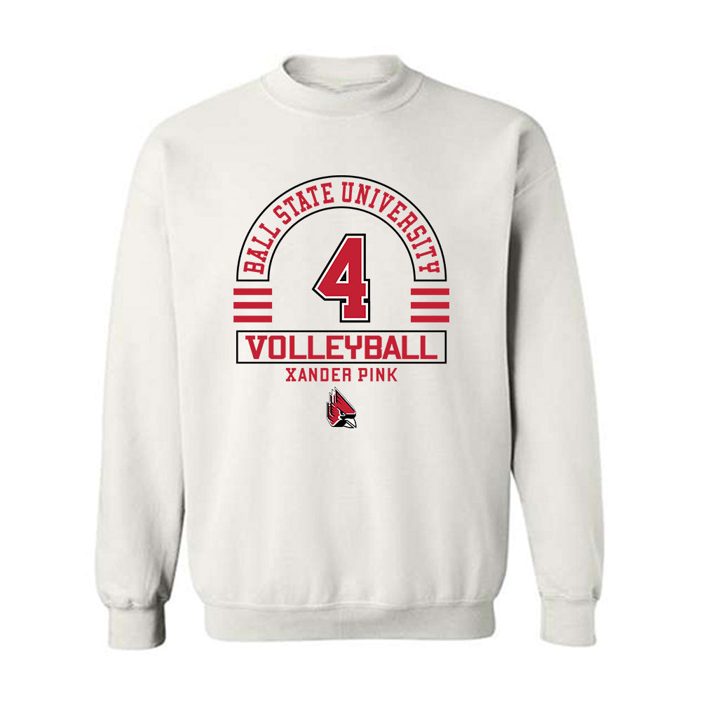 Ball State - NCAA Men's Volleyball : Xander Pink - Classic Fashion Shersey Crewneck Sweatshirt