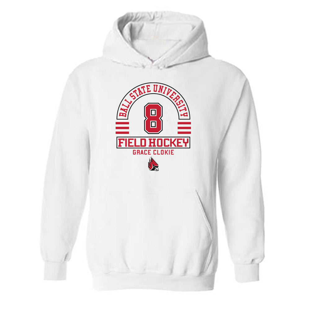 Ball State - NCAA Women's Field Hockey : Grace Clokie - Classic Fashion Shersey Hooded Sweatshirt-0
