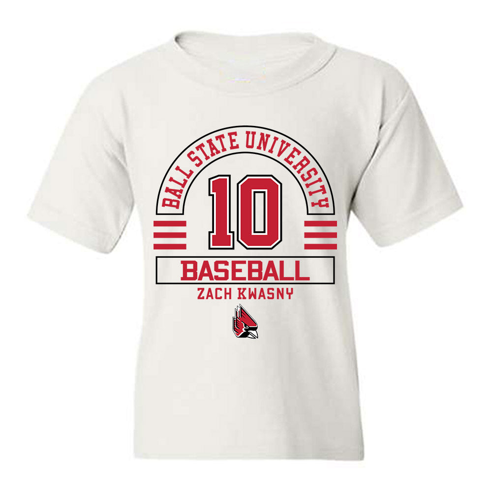 Ball State - NCAA Baseball : Zach Kwasny - Classic Fashion Shersey Youth T-Shirt-0