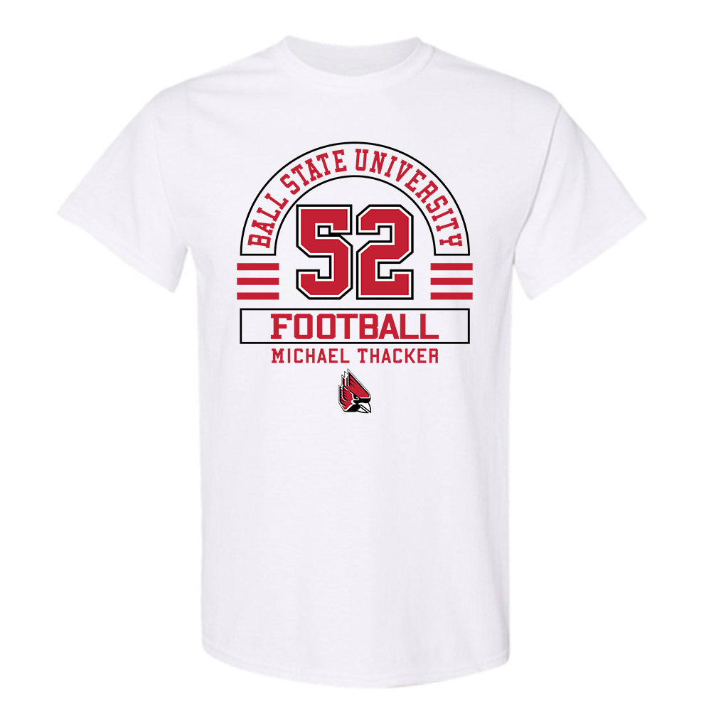 Ball State - NCAA Football : Michael Thacker - Classic Fashion Shersey T-Shirt-0