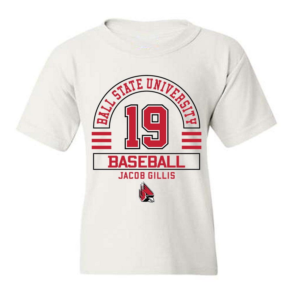 Ball State - NCAA Baseball : Jacob Gillis - Classic Fashion Shersey Youth T-Shirt-0