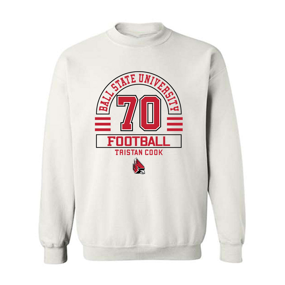 Ball State - NCAA Football : Tristan Cook - Classic Fashion Shersey Crewneck Sweatshirt-0