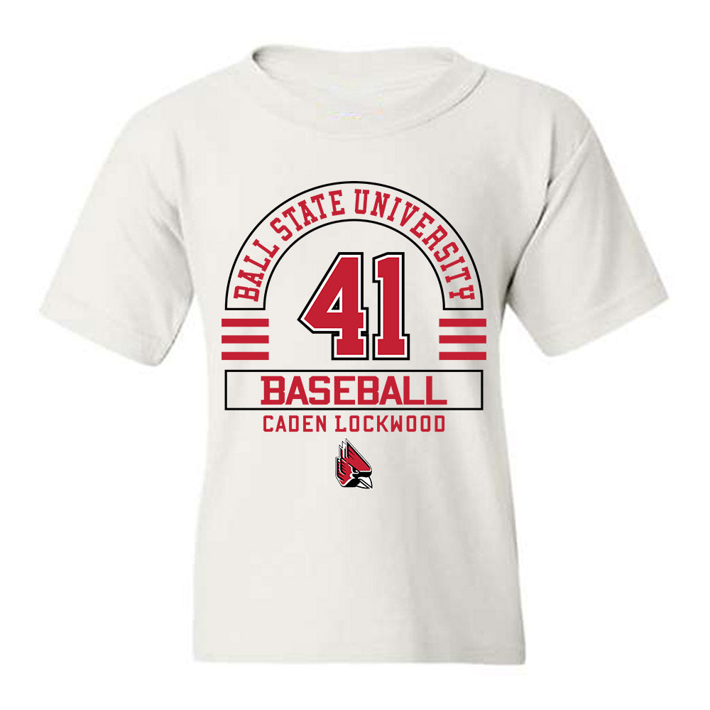 Ball State - NCAA Baseball : Caden Lockwood - Classic Fashion Shersey Youth T-Shirt-0