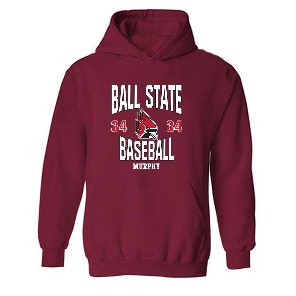Ball State - NCAA Baseball : Trent Murphy - Classic Fashion Shersey Hooded Sweatshirt-0