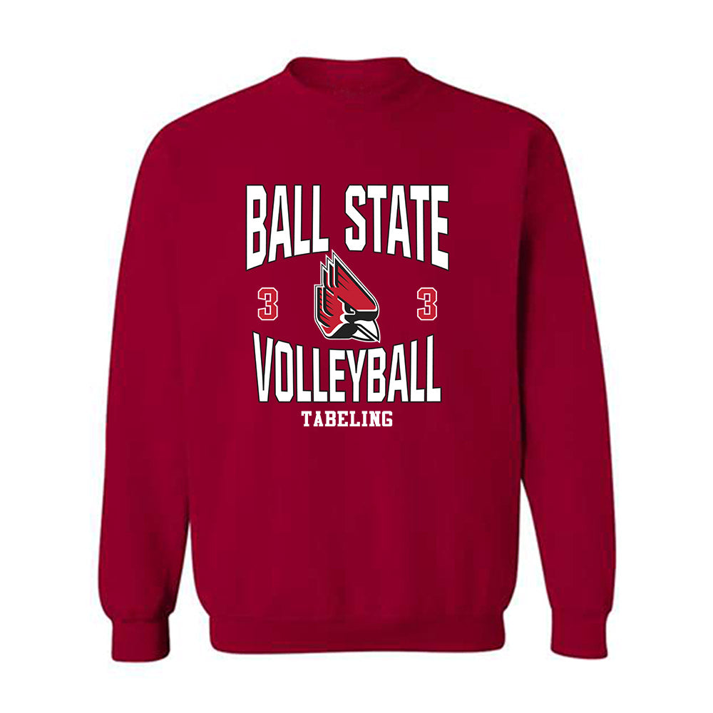 Ball State - NCAA Women's Volleyball : Elizabeth Tabeling - Classic Fashion Shersey Crewneck Sweatshirt-0