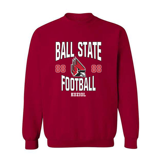 Ball State - NCAA Football : Tanner Koziol - Crewneck Sweatshirt Classic Fashion Shersey