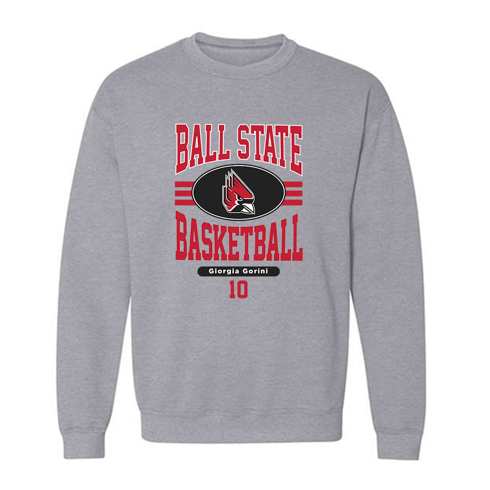 Ball State - NCAA Women's Basketball : Giorgia Gorini - Classic Fashion Shersey Crewneck Sweatshirt-0