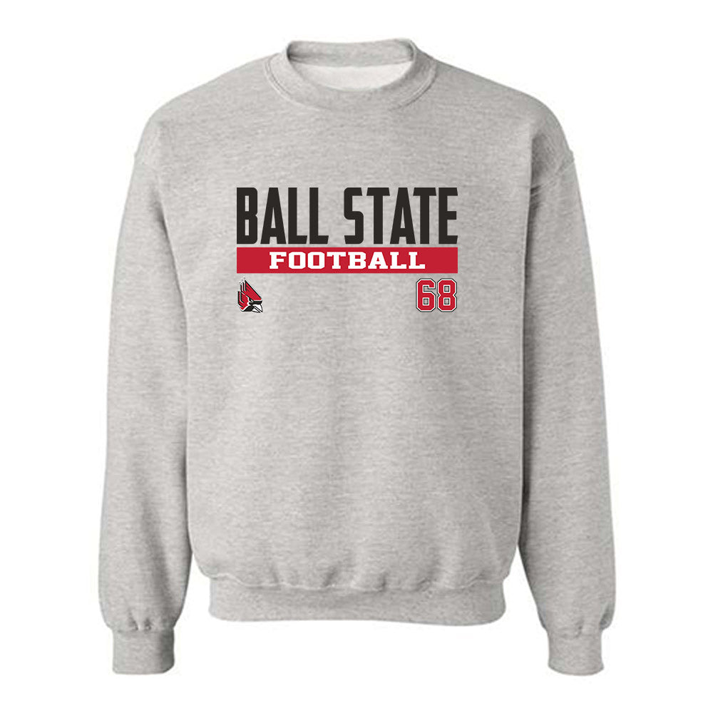 Ball State - NCAA Football : Grant Haworth - Classic Fashion Shersey Crewneck Sweatshirt-0