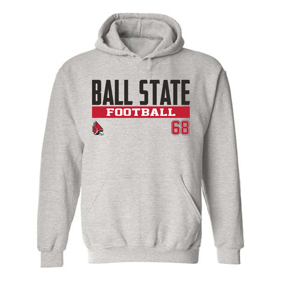 Ball State - NCAA Football : Grant Haworth - Classic Fashion Shersey Hooded Sweatshirt-0