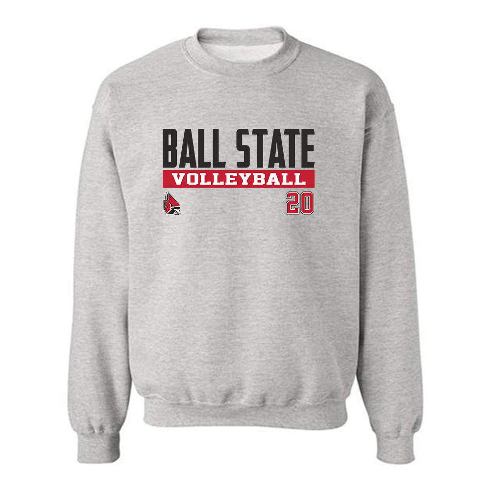 Ball State - NCAA Women's Volleyball : Carson Tyler - Classic Fashion Shersey Crewneck Sweatshirt-0