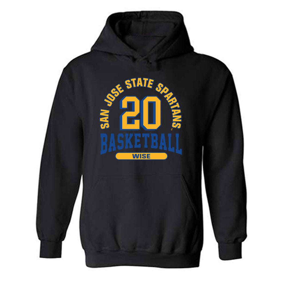 SJSU - NCAA Men's Basketball : Christian Wise - Classic Fashion Shersey Hooded Sweatshirt-0