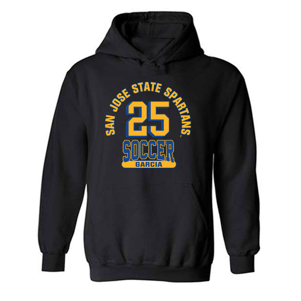 SJSU - NCAA Men's Soccer : Emmanuel Garcia - Classic Fashion Shersey Hooded Sweatshirt-0