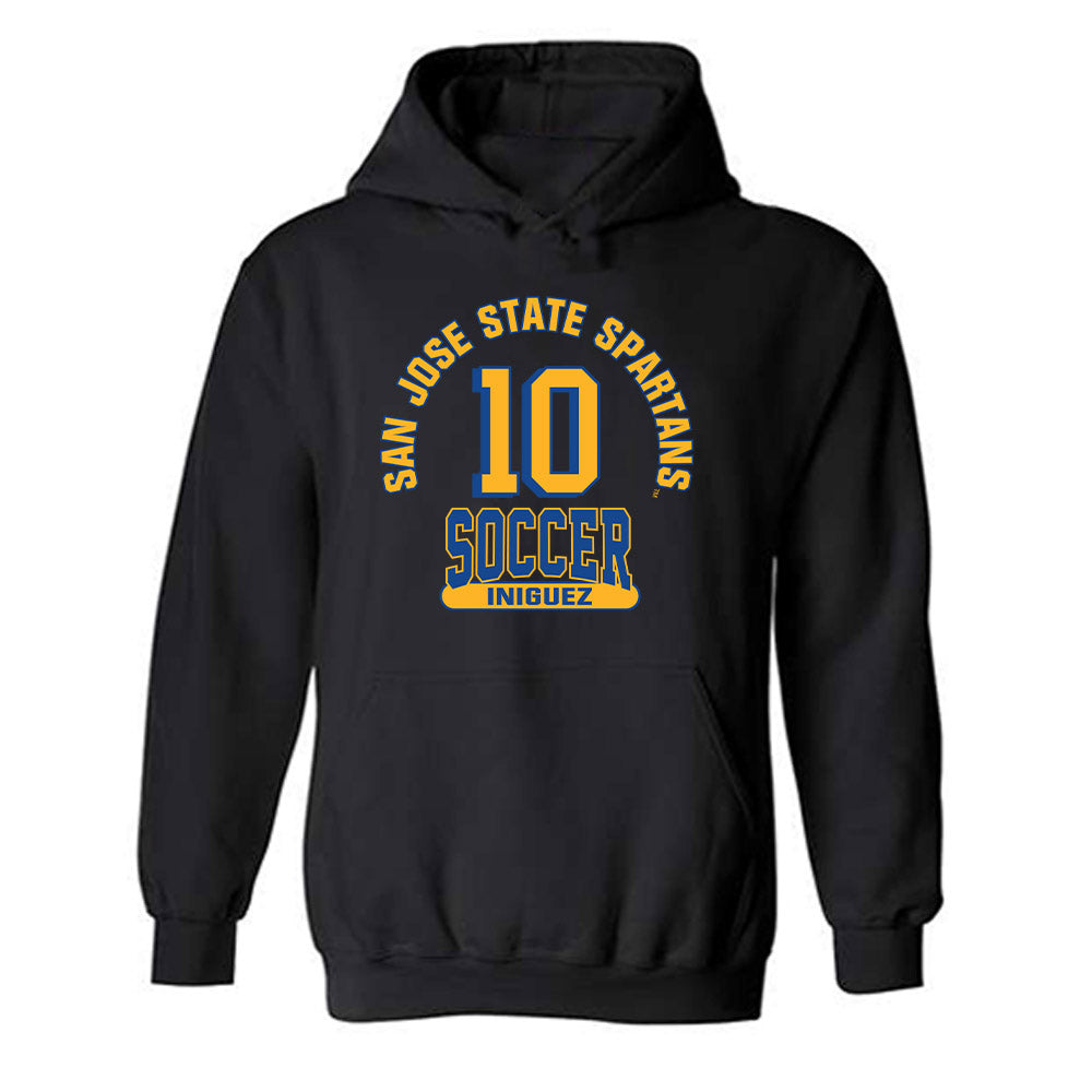 SJSU - NCAA Men's Soccer : Angel Iniguez - Classic Fashion Shersey Hooded Sweatshirt-0
