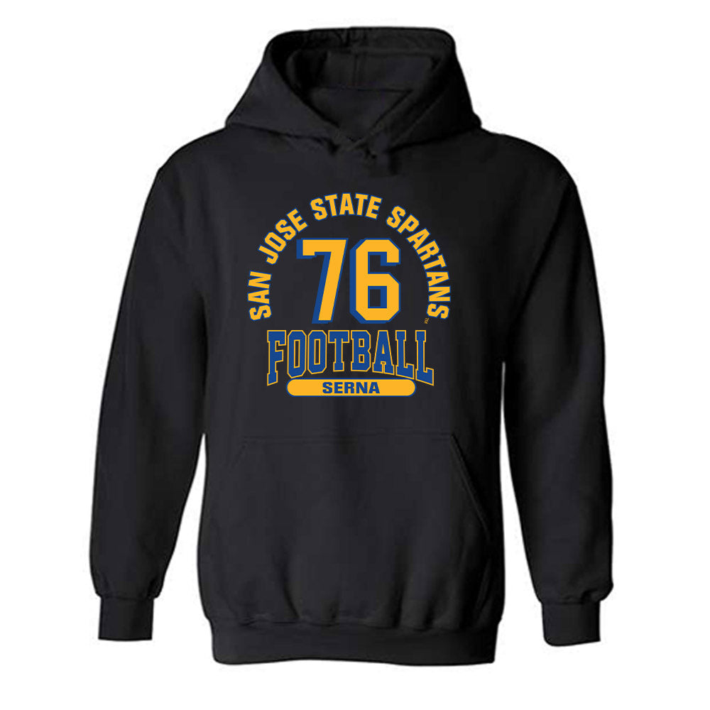 SJSU - NCAA Football : Manuel Serna - Classic Fashion Shersey Hooded Sweatshirt-0
