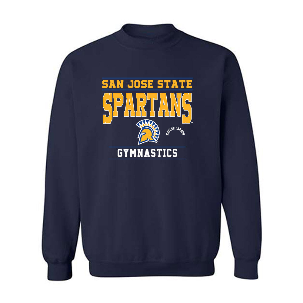SJSU - NCAA Women's Gymnastics : Kaylee Larson - Classic Fashion Shersey Crewneck Sweatshirt-0