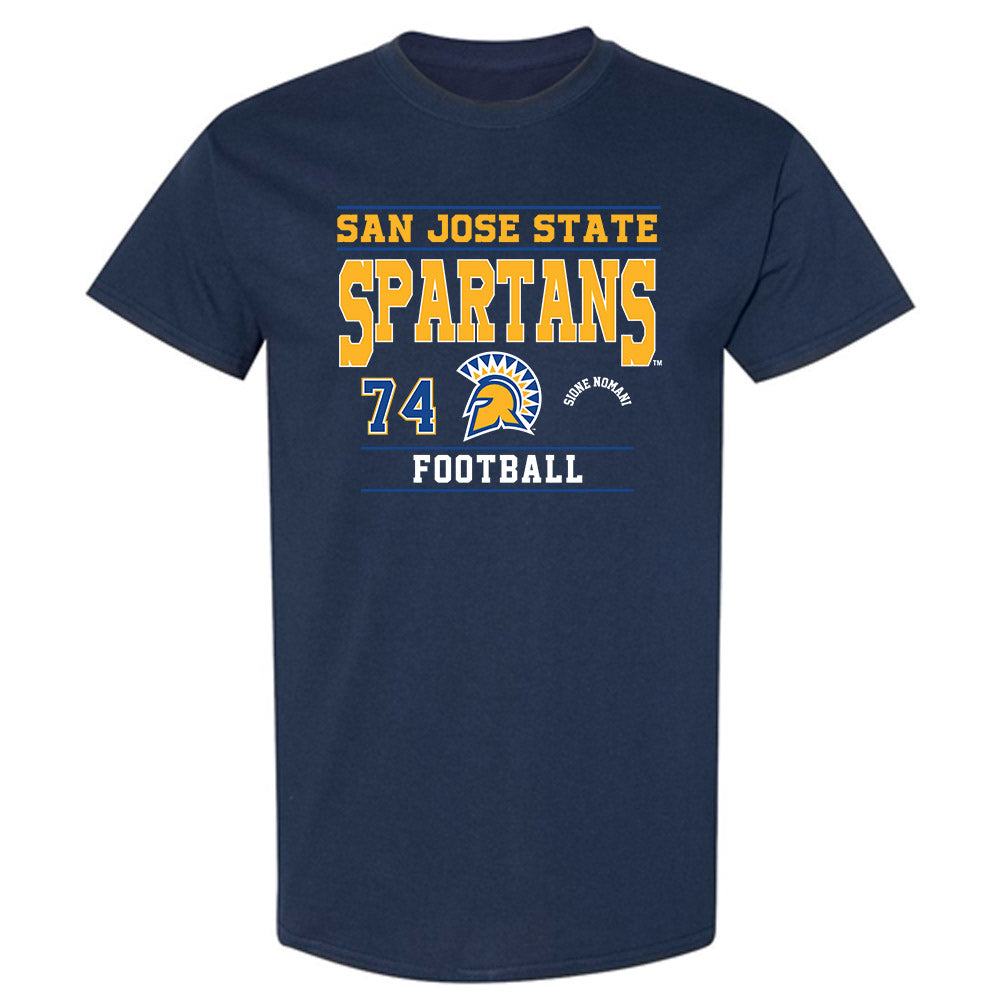 SJSU - NCAA Football : Sione Nomani - Classic Fashion Shersey T-Shirt-0