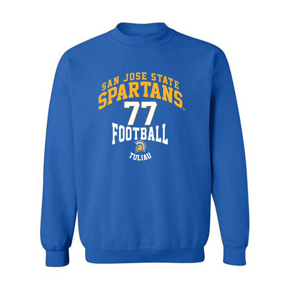 SJSU - NCAA Football : Daniel Tuliau - Classic Fashion Shersey Crewneck Sweatshirt-0