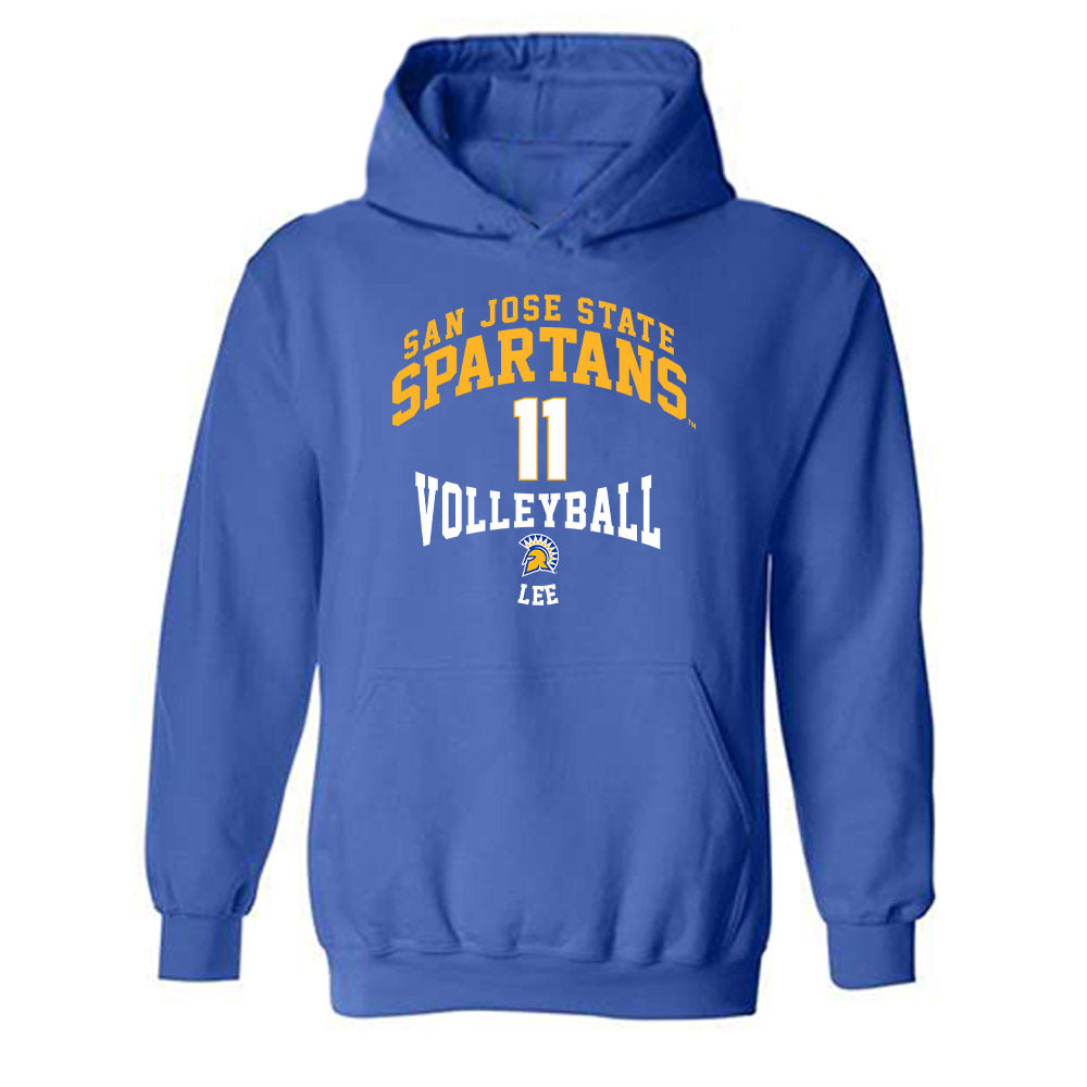SJSU - NCAA Women's Volleyball : Learden Lee - Classic Fashion Shersey Hooded Sweatshirt-0