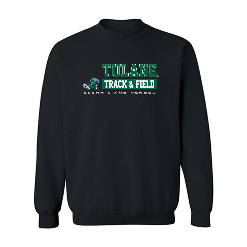 Tulane - NCAA Women's Track & Field : Elena Liano Rengel - Classic Fashion Shersey Crewneck Sweatshirt-0