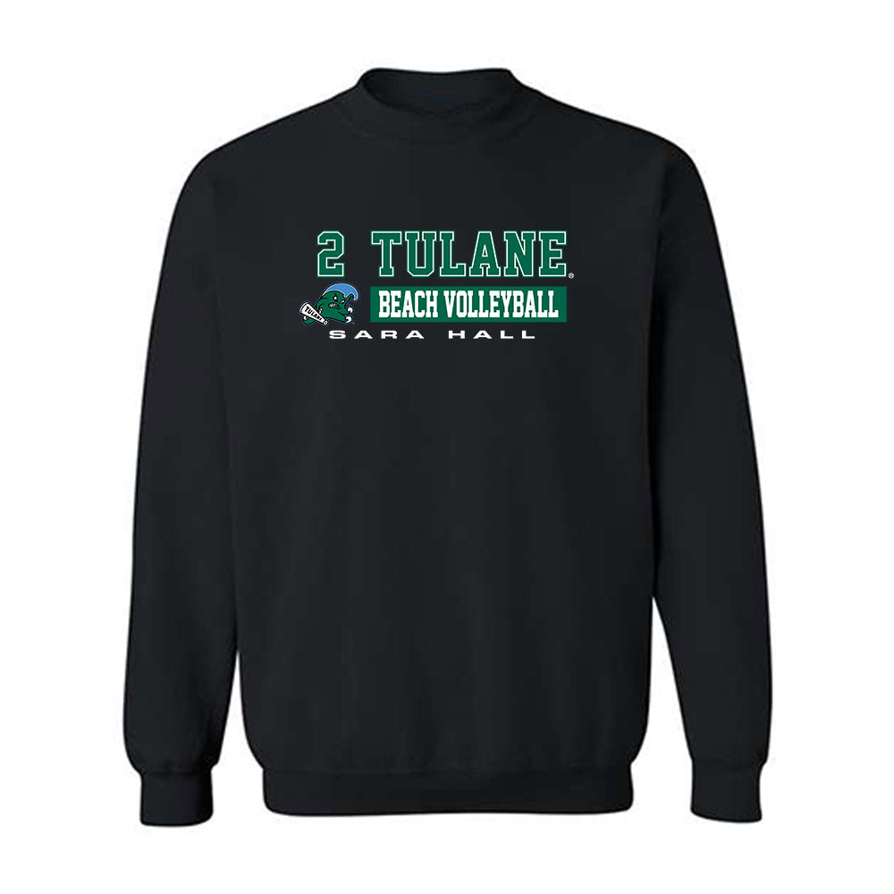 Tulane - NCAA Beach Volleyball : Sara Hall - Classic Fashion Shersey Crewneck Sweatshirt-0