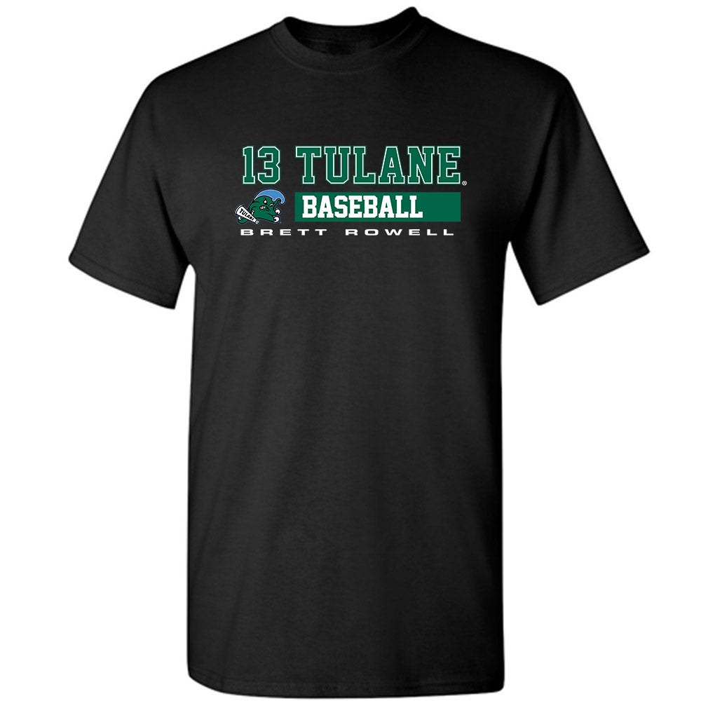 Tulane - NCAA Baseball : Brett Rowell - Classic Fashion Shersey T-Shirt-0