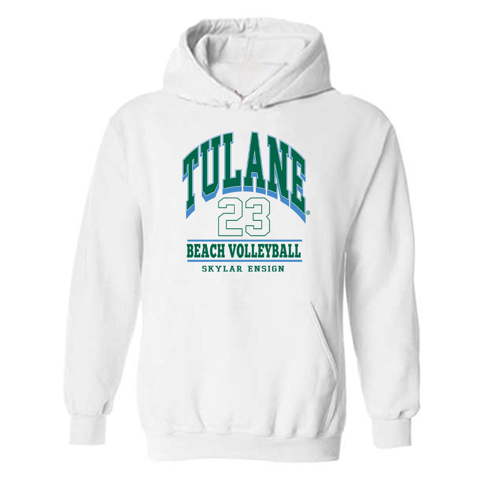 Tulane - NCAA Beach Volleyball : Skylar Ensign - Classic Fashion Shersey Hooded Sweatshirt-0
