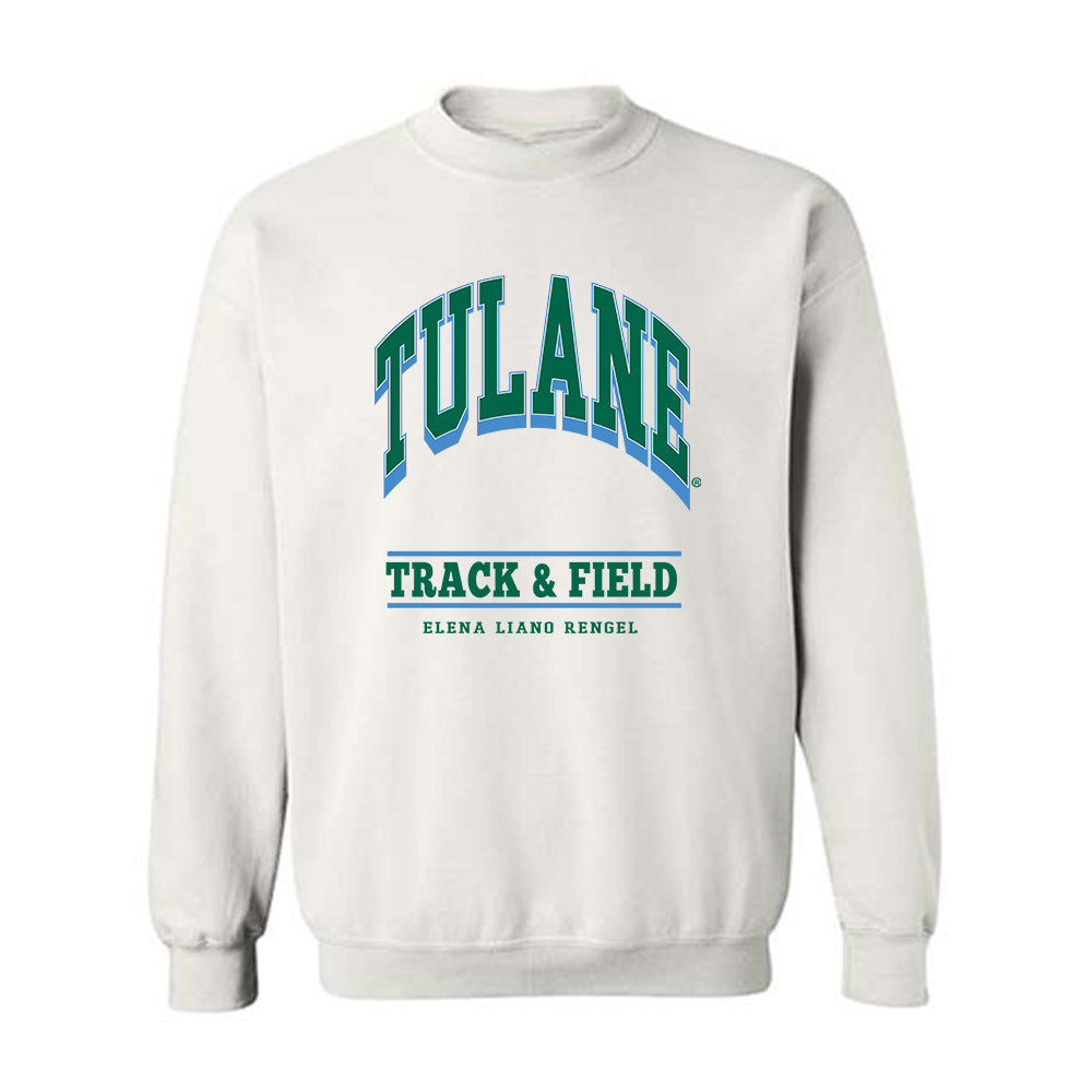 Tulane - NCAA Women's Track & Field : Elena Liano Rengel - Classic Fashion Shersey Crewneck Sweatshirt-0
