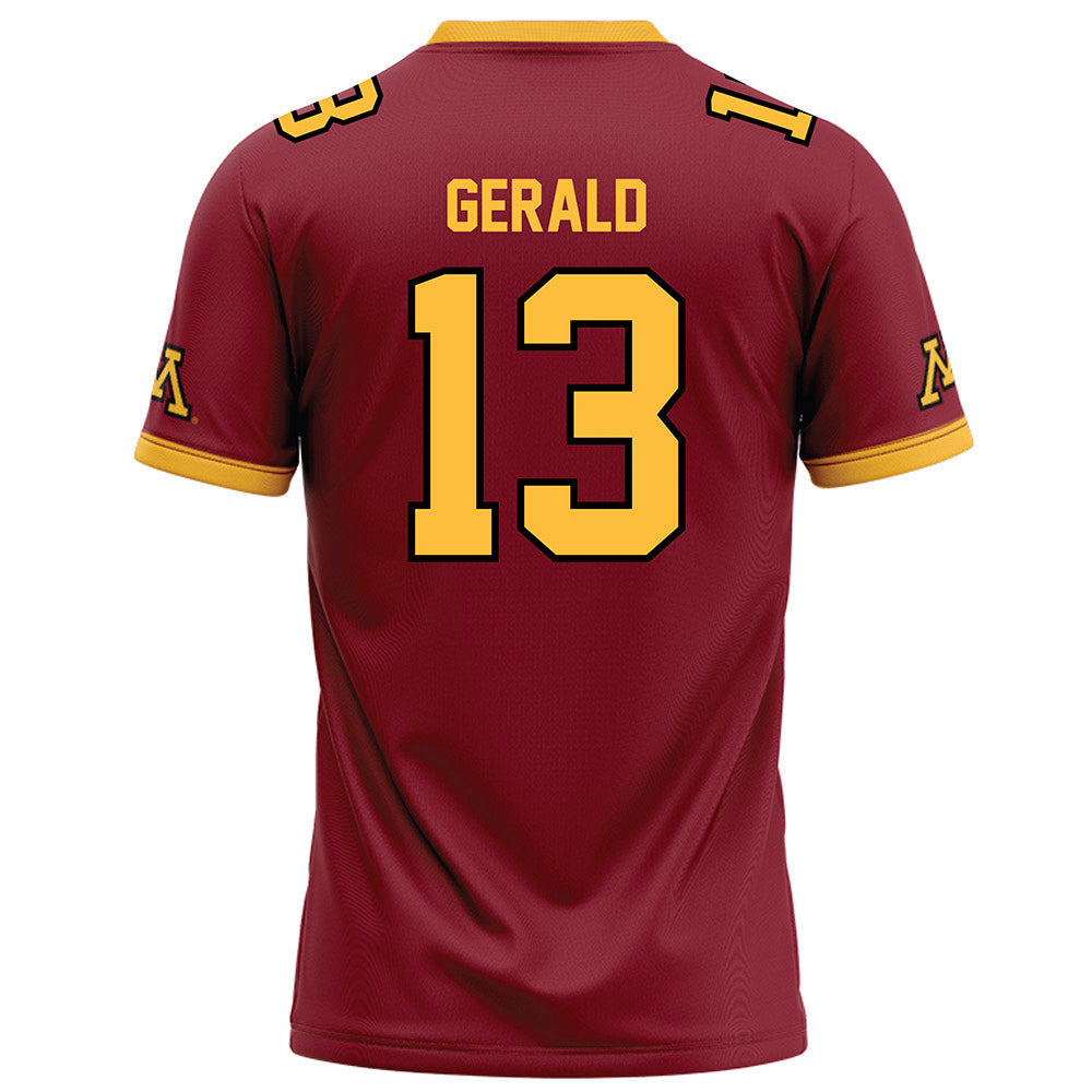 Minnesota - NCAA Football : Mike Gerald - Maroon Football Jersey-1