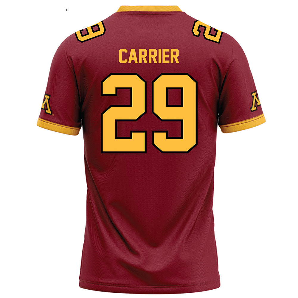 Minnesota - NCAA Football : Ethan Carrier - Maroon Football Jersey-1