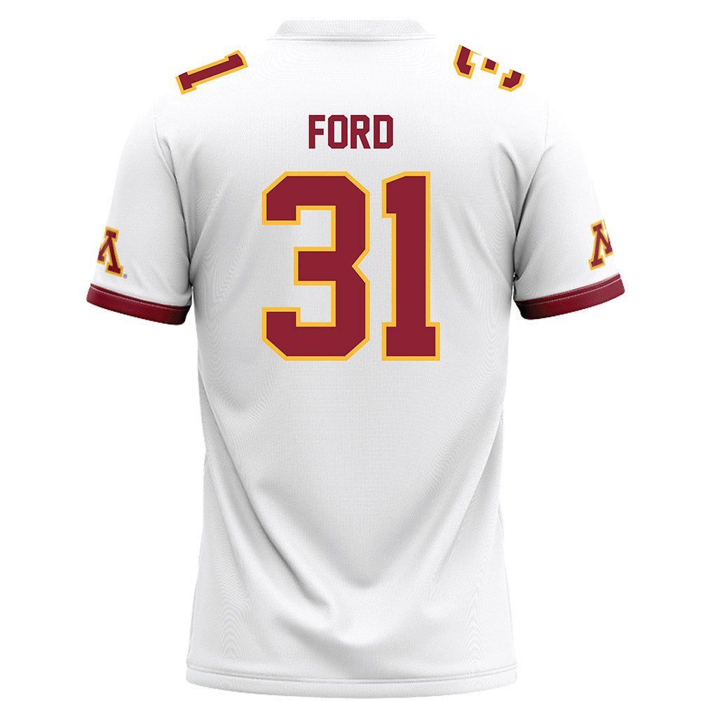 Minnesota - NCAA Football : Xavier Ford - White Football Jersey-1