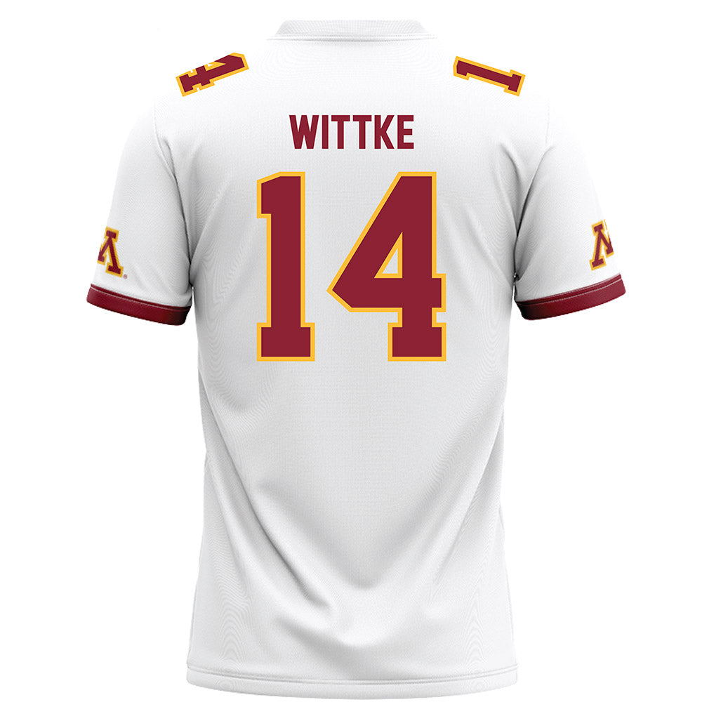 Minnesota - NCAA Football : Dylan Wittke - White Football Jersey-1