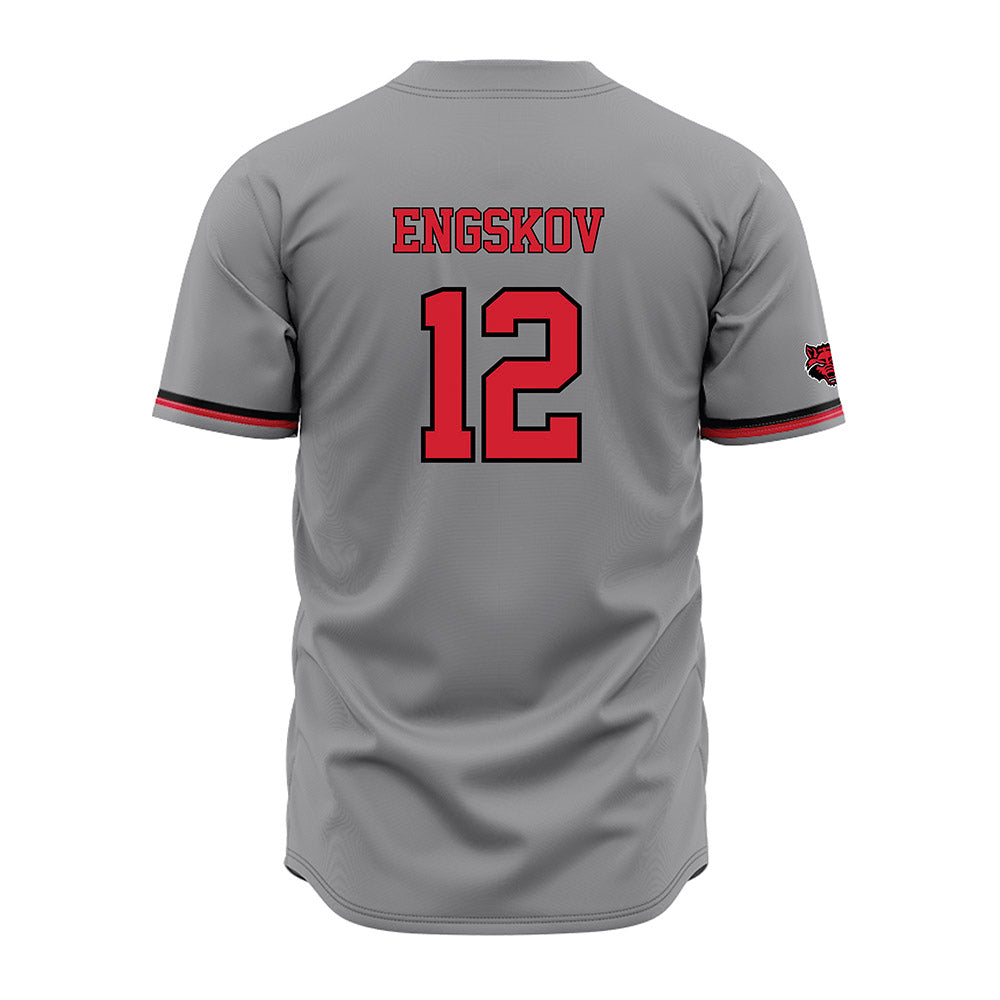 Arkansas State - NCAA Baseball : Patrick Engskov - Grey Jersey