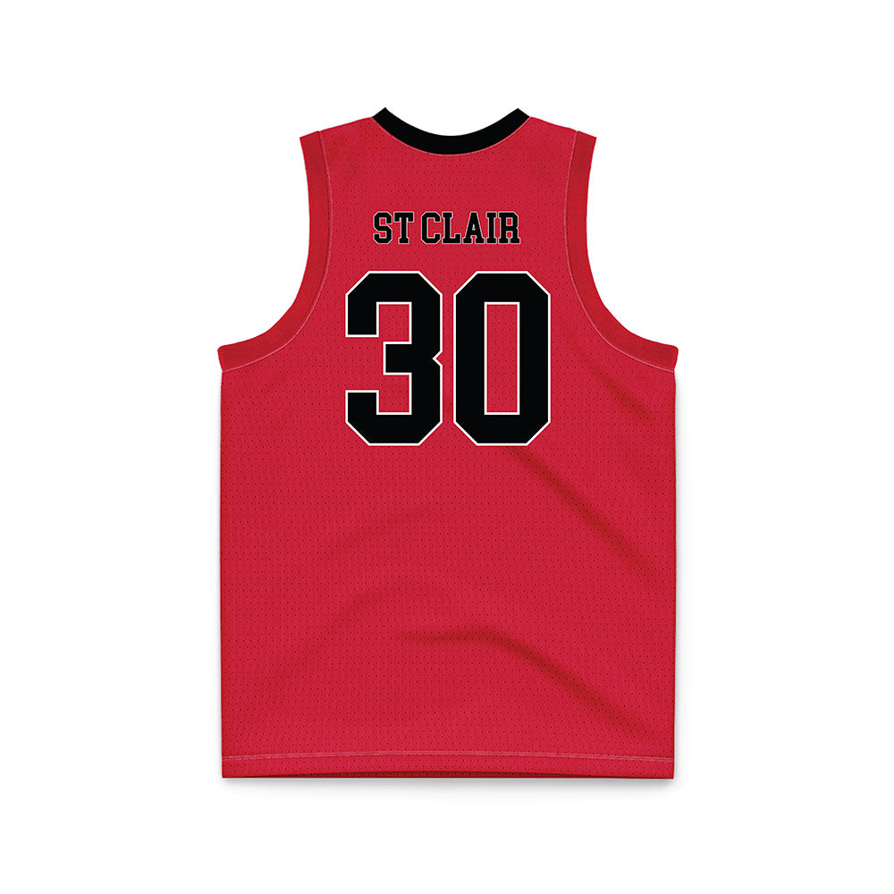 Arkansas State - NCAA Men's Basketball : Jacob St Clair - Red Basketball Jersey
