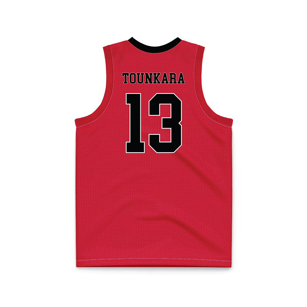 Arkansas State - NCAA Men's Basketball : Aly Tounkara - Red Basketball Jersey-1
