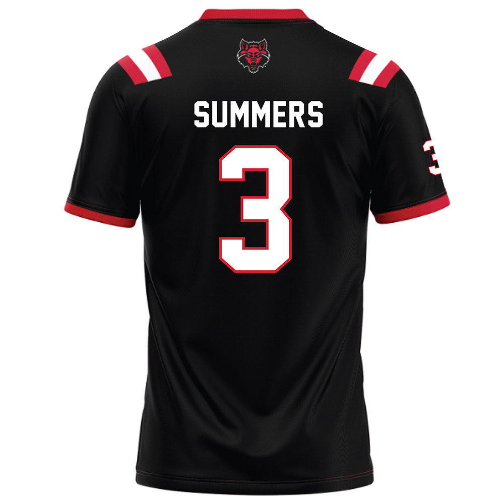 Arkansas State - NCAA Football : Hunter Summers - Black Football Jersey