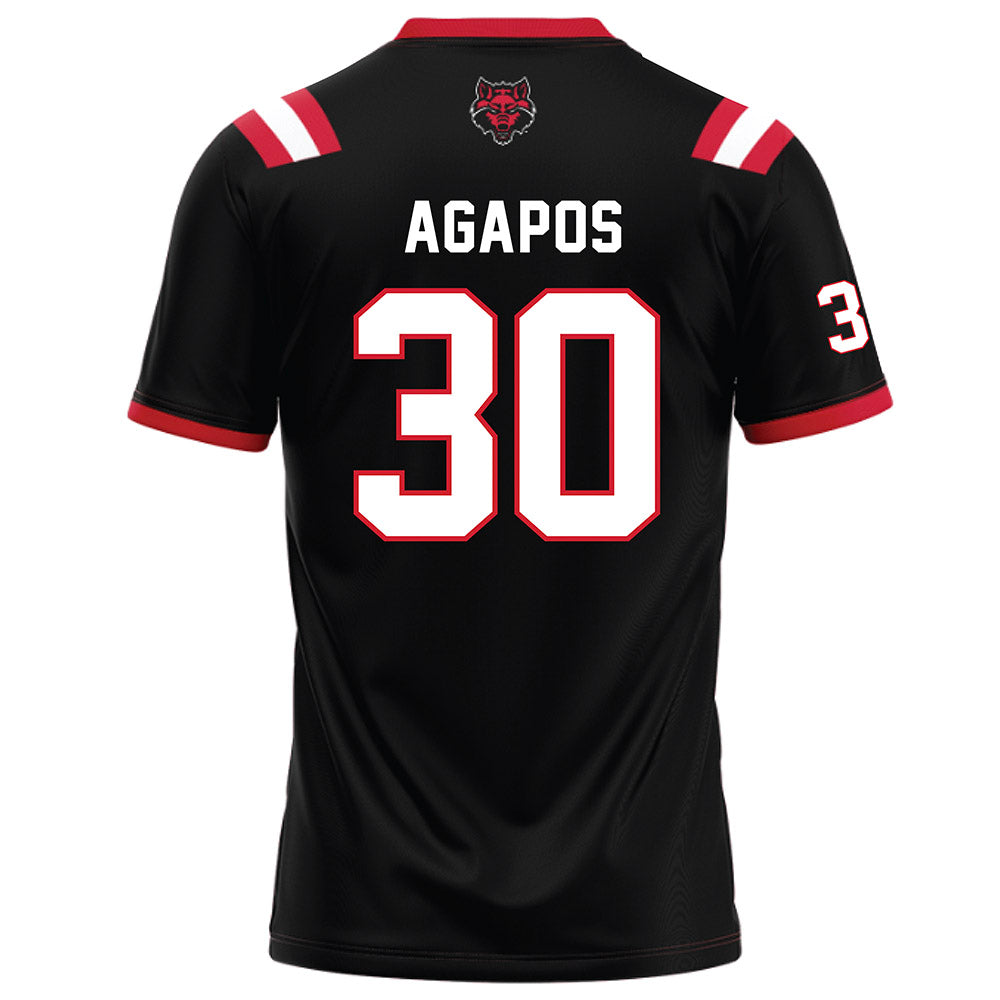Arkansas State - NCAA Football : Andrew Agapos - Black Football Jersey