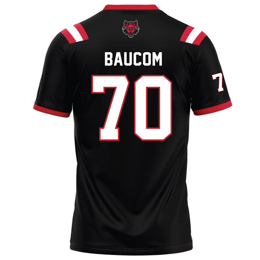 Arkansas State - NCAA Football : Royce Baucom - Black Football Jersey