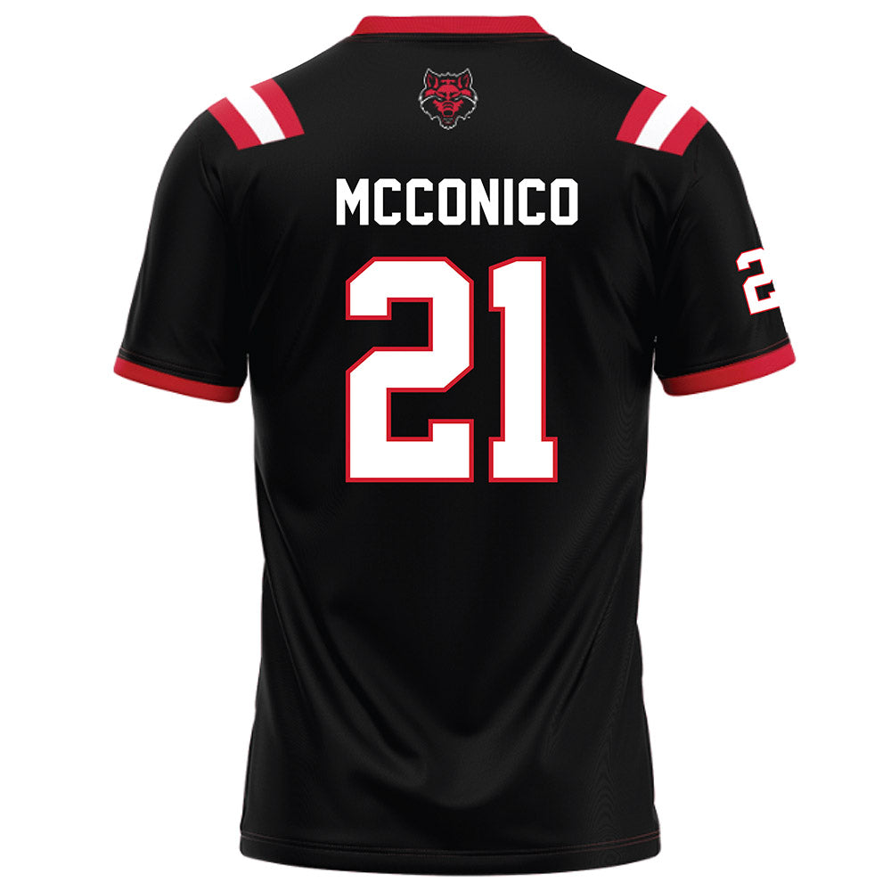 Arkansas State - NCAA Football : Malik McConico - Black Football Jersey-1
