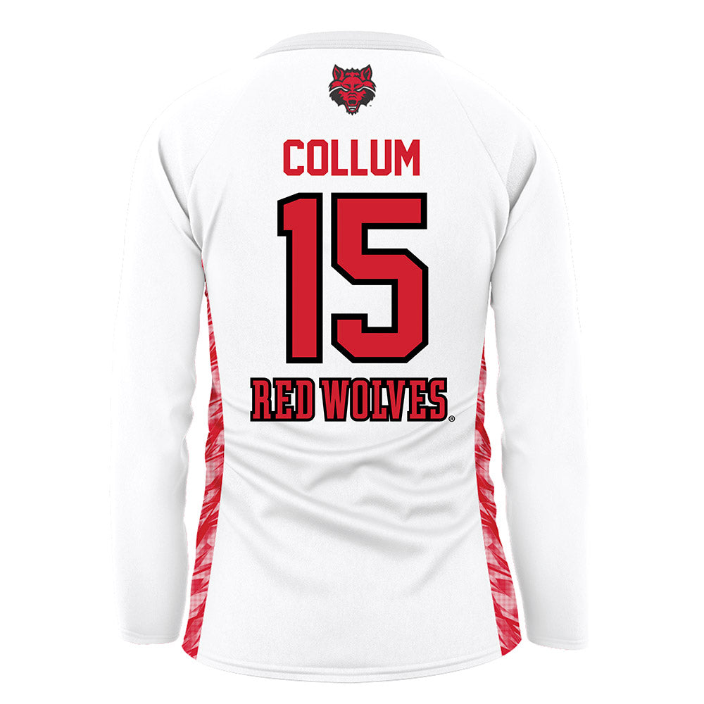 Arkansas State - NCAA Women's Volleyball : Addison Collum - White Volleyball Jersey