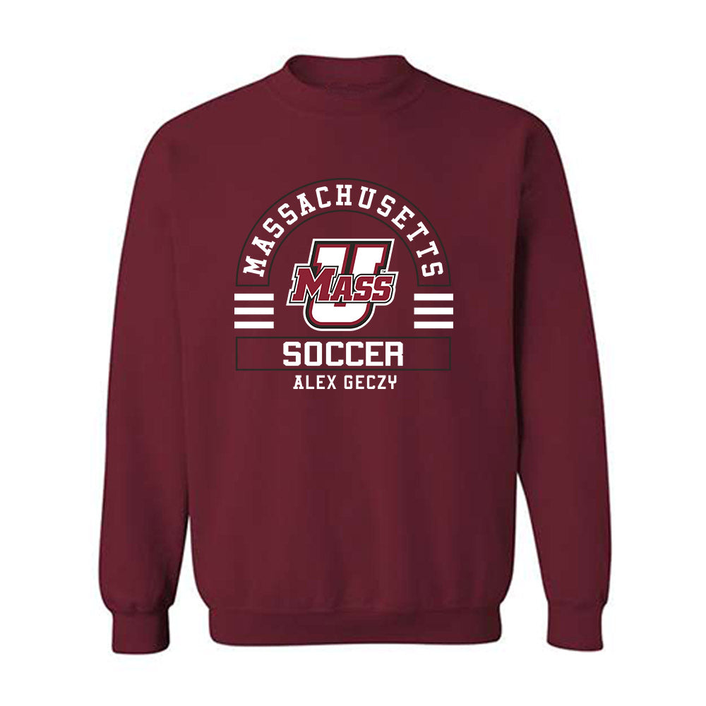 UMass - NCAA Men's Soccer : Alex Geczy - Classic Fashion Shersey Crewneck Sweatshirt-0