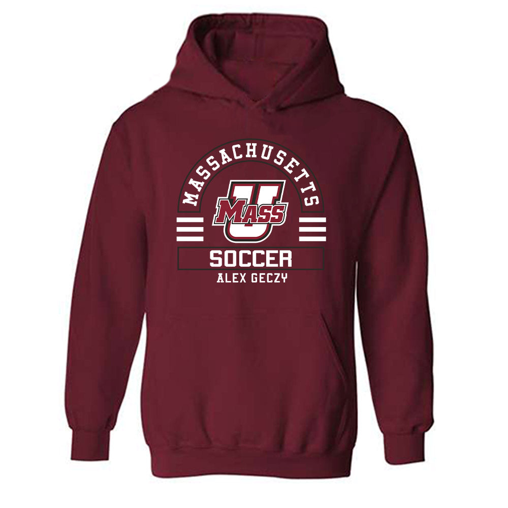 UMass - NCAA Men's Soccer : Alex Geczy - Classic Fashion Shersey Hooded Sweatshirt-0