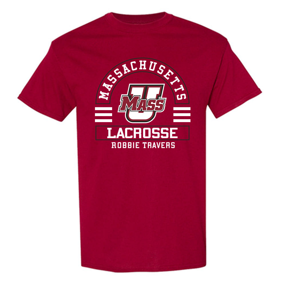 UMass - NCAA Men's Lacrosse : Robbie Travers - Classic Fashion Shersey T-Shirt-0