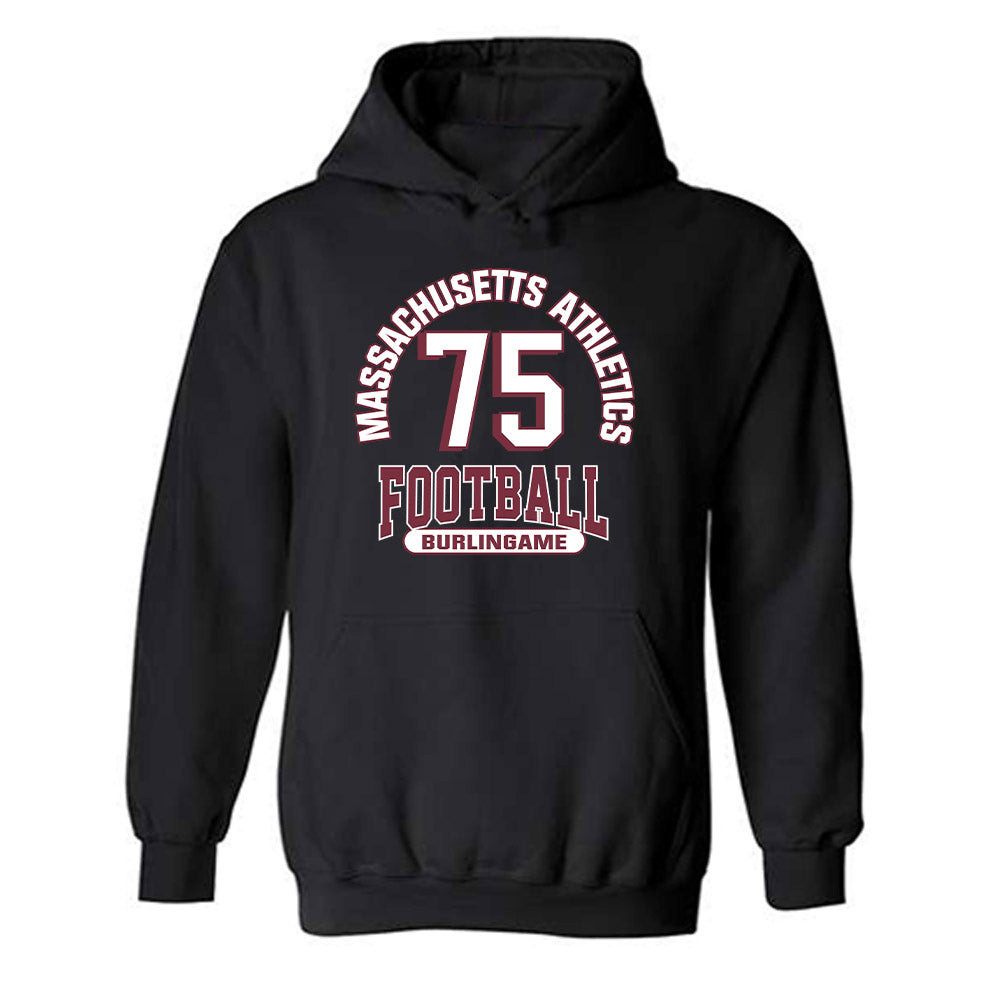UMass - NCAA Football : Tanner Burlingame - Classic Fashion Shersey Hooded Sweatshirt-0
