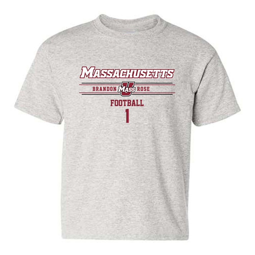 UMass - NCAA Football : Brandon Rose - Classic Fashion Shersey Youth T-Shirt-0