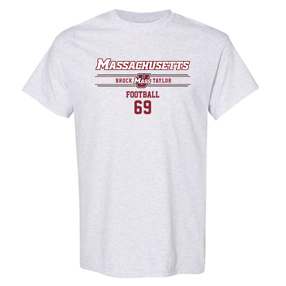 UMass - NCAA Football : Brock Taylor - Classic Fashion Shersey T-Shirt-0