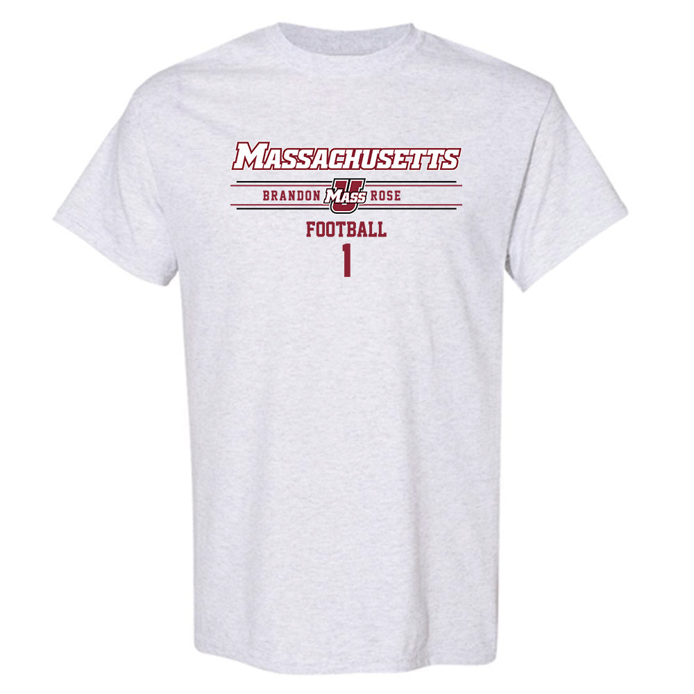 UMass - NCAA Football : Brandon Rose - Classic Fashion Shersey T-Shirt-0