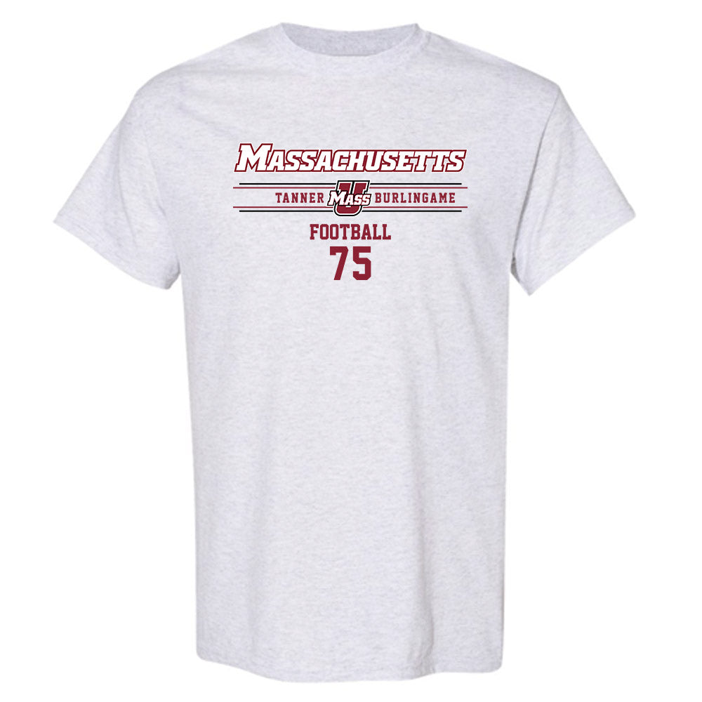 UMass - NCAA Football : Tanner Burlingame - Classic Fashion Shersey T-Shirt-0